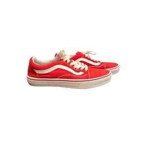 Vans old skool red canvas sneakers shoes lace up men’s size 10. Style 721454